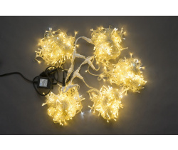 LED-PLS-200*5-20M-24V-WW/C-F(W) 5 нит белый теплый c белым FLASH на прозр. пров. 