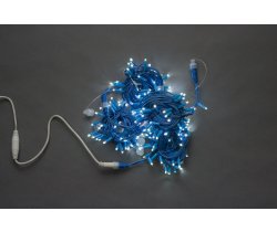 LED-PLR-200-20M-240V-W/BLUE Wire-S LED гирлянда фиксинг 20м IP65 240V, белые LED/провод каучук синий