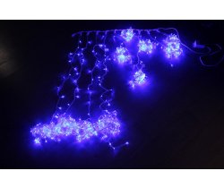 LED-PL-WF-960-5M-24V-B Светодиодный дождь Водопад синий. Гирлянда 5м, 960 LED, 24V. Neo-Neon