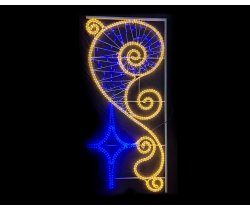 FLESI-LED-KN 018-1-240V-WW/B (LED 1 STAR  MOTIF) РФ 200х91см