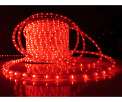 LED-DL-2W-ф13-2W-2.54CM-300FT-12V-R Светодиодная гирлянда дюралайт фиксинг, красный, 12V, D13мм, 36L