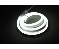 LN-220V-2835-120P-W  Световая гирлянда Гибкий неон LED NEON FLEX белый, 8х18мм. 