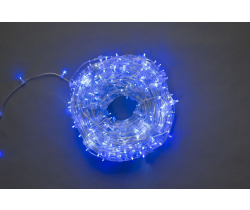 LED-LP-15-100M-12V-B-F(W) Гирлянда клип-лайт синие LED/белый Flash БЕЗ КОЛПАЧКА. Neo-Neon