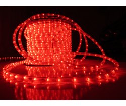 LED-DL-2W-ф13-2W-2.54CM-300FT-12V-R Светодиодная гирлянда дюралайт фиксинг, красный, 12V, D13мм, 36L