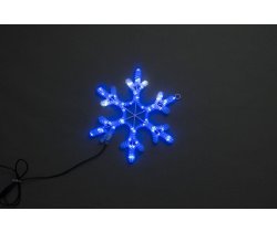 LED-XM(FR)-2D-CK005-18 -B-F(W) Мотив Снежинка синий