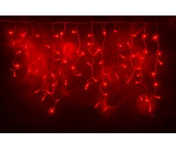 LED-RPL-200(50x4)-230V-R/WH-C  красные LED/белый провод. Гирлянда бахрома с контроллером. Neo-Neon