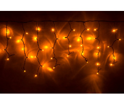 LED-RPLR-160-4.8M-240V-Y/BL W/O желтые LED/провод черный каучук. Уличная светодиодная гирлянда бахро