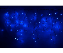 LED-RPL-200(50x4)-230V-B синие светодиоды/черный провод. Светодиодная гирлянда бахрома Neo-Neon