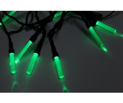 LED-LINE-10-AC-LI-O/GP-24V-G Светодиодная гирлянда 1м, 24V, IP44 зеленые LED/насадка Капсула 5,5*1см