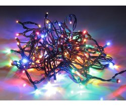 LED-PL-5ММ-4-200-240V-18-M Светодиодная гирлянда 20м, 240V, мульти LED/темно-зеленый провод Neo-Neon