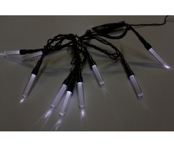 LED-LINE-10-AC-LI-O/GP-24V-W Светодиодная гирлянда 1м, 24V, IP44 белые LED/насадка Капсула 5,5*1см