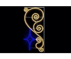FLESI-LED-KN 018-240V-WW/B (LED 1 STAR  MOTIF) РФ 200х91см