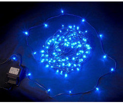 LED-LP-15СМ-100M-12V-B  Светодиодная гирлянда клип-лайт синие LED, БЕЗ КОЛПАЧКА
