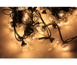LED-2BLR-2835-20CM-10M-240V-WW/BL Гирлянда Белт-лайт 10м, IP65, 50 белых теплых ламп/черный провод