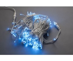 LED-PLR-160-24M-240V-B/WH Светодиодная гирлянда фиксинг 24м IP65 240V, синие LED/провод белый каучук