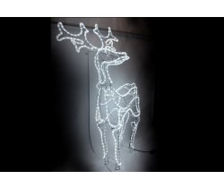 LED-XM(IB)-RA018-24V-48"-W  Олень каркасный обвит Дюралайтом 122*80*40 