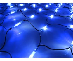 LED-SNLR-D-540-4*2M-S-240V-W/B-BL Гирлянда Сеть 4*2м белые,синие LED/черный провод (каучук) Neo-Neon