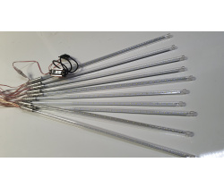 Сосульки Трубки D12mm, 10шт 0,5М Бел. LED-PLM-SNOW-540SMD-0.5*4.5M-10-12V-W  не соединяемая
