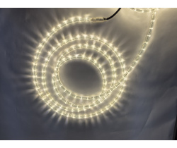 LED-DL-2W-100M-1M-24V-WW Светодиодная гирлянда дюралайт фиксинг, белый теплый, 24V, D13мм, 36LED/мет