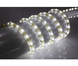 LED-DL-2W-90M-2,77-2M-220V-W  Светодиодная гирлянда дюралайт, фиксинг, белый матовый, D13мм, 36LED/м