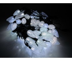 LED-PL-C9-8-G-220V-18-PW  Светодиодная гирлянда 20м 240V белые LED/насадка Шишки 5,6х2,6см. Neo-Neon
