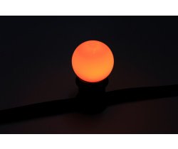 LED G45-E27-230V-O  LED лампа Е27  для Гирлянды Белт-лайт, оранжевый  цвет свечения. Neo-Neon