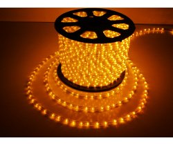 LED-XD-2W-100M-240V Светодиодная гирлянда дюралайт фиксинг, оранжевый, 240V, D13мм, 36LED/метр, крат