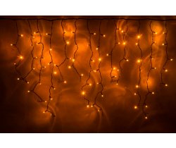 LED-RPL-200(50x4)-230V-Y  желтые светодиоды/черный провод. Светодиодная гирлянда бахрома Neo-Neon