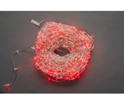 NEW LED-LP-15-100M-12V-R-F(R) Гирлянда клип-лайт красные LED/красный Flash БЕЗ КОЛПАЧКА. Neo-Neon