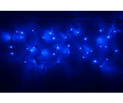 LED-RPLR-160-4.8M-240V-B синие светодиоды/провод черный каучук. Уличная светодиодная гирлянда бахром