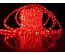 LED-DL-2W-45M-240V-RED Светодиодная гирлянда дюралайт, фиксинг, красный, D13мм, 36LED/метр, IP65, кр