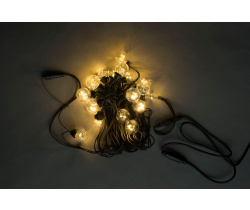 LED-2BLR-2835-50CM-10M-240V-WW/BL Гирлянда Белт-лайт 10м, IP65, 20 белых теплых ламп/черный провод