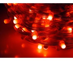 LED-CMLP-4W-15СМ-200-12V-R  Гирлянда клип-лайт красные LED/чейзинг, 30м, колпачок, транс. Neo-Neon