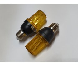 LED лампа-вспышка E-27, желтая G-LEDJS07Y (60 вспышек в минуту)