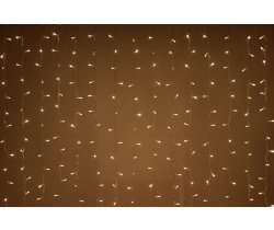 LED- PL-1920-240V-2*1.5M-WW/С  белые теплые светодиоды/прозрачный провод. Занавес 2*1,5м. Neo-Neon