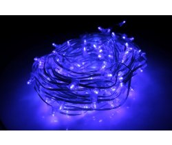 NEW!!! LED-LP-200-30M-12V-B-F(B)  Гирлянда клип-лайт синие LED/Flash, 30м, колпачок, транс. Neo-Neon