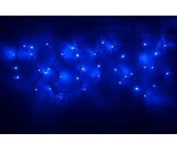LED-RPLR-160-4.8M-240V-B синие светодиоды/провод черный каучук. Уличная светодиодная гирлянда бахром