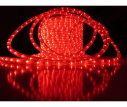 LED-DL-2W-45M-240V-RED Светодиодная гирлянда дюралайт, фиксинг, красный, D13мм, 36LED/метр, IP65, кр