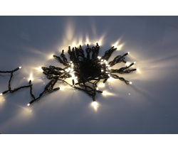 LED-PLR-200-20M-240V-WW/BL-W/O LED гирлянда фиксинг 20м, IP65, 240V, белые теплые LED/провод каучук 
