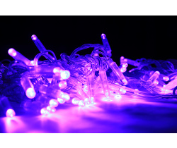 LED-PLS-100-10M-24V-V/C-W/O, VIOLET(фиолетовая)/прозр.пров соед (без сил.шнура) С КОЛПАЧКОМ