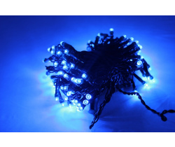 LED-PL-100-10M-240V-B/BG Светодиодная гирлянда фиксинг 10м, IP22, 220V, Синие LED (100 - DIP 5мм)