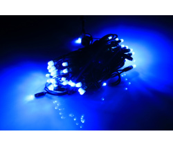 LED-PLR-160-16M-240V-B/BG Светодиодная гирлянда фиксинг 16м, IP65, 240V,, синие LED/провод каучук