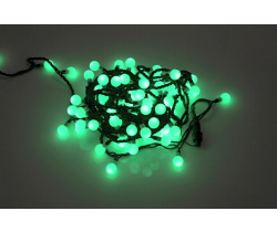 LED-PLR-100-15M-25MM-240V-G/BL-W/O LED гирлянда 15м, 240V, IP65, зеленые LED/Матовый Шарик 2,5см