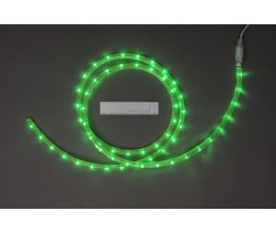 LED-СDL-2W-100M-11.5MM-220V-G Светодиодная гирлянда дюралайт, фиксинг, зеленые светодиоды, D11,5мм, 