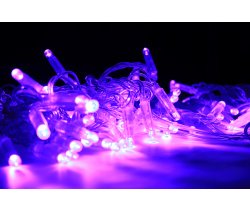 LED-PLS-100-10M-24V-V/C-W/O, VIOLET(фиолетовая)/прозр.пров соед (без сил.шнура) С КОЛПАЧКОМ