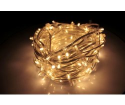 NEW!!! LED-LP-200-30M-12V-WW-F(WW) Гирлянда клип-лайт белые теплые LED/Flash, 30м, колпачок, транс. 
