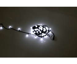 LED-PLR-100-15M-25MM-240V-W/BL -W/O LED гирлянда 15м, 240V, IP65, белые LED/Матовый Шарик 2,5см