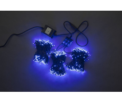 LED-BS-200*3-20M*3-24V-B Светодиодная гирлянда Спайдер 3*20м, 24V, синие LED/черный провод. Flesi