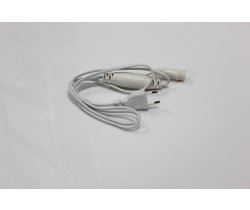 Силовой шнур для гирлянд (LED PLS/ LED PLS FLASH) белый 1.2 метра (2025) 