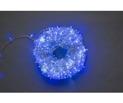 LED-LP-15СМ-100M-666L-12V-B/CL, LED клип-лайт синий c КОЛПАЧКОМ, прозрачный провод